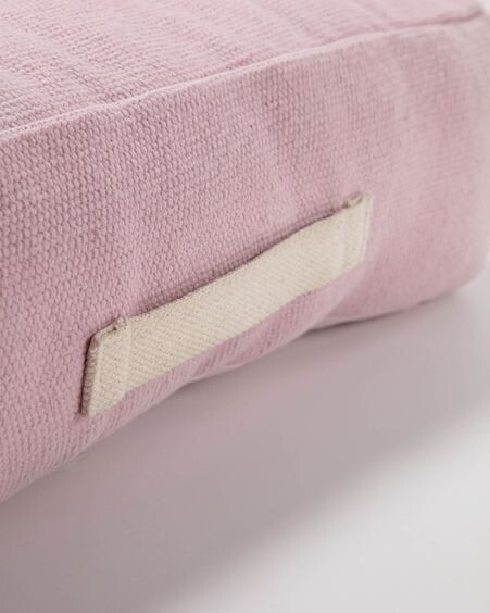 Cojín para suelo Sarit 100% algodón rosa 60 x 60 cm
