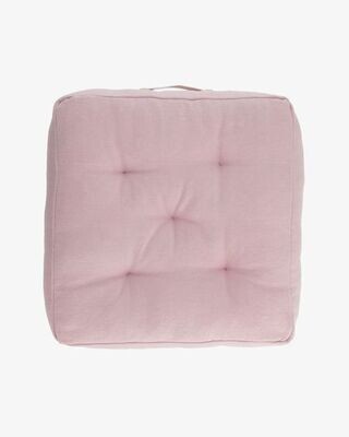 Cojín para suelo Sarit 100% algodón rosa 60 x 60 cm