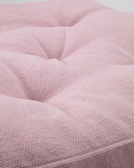 Cojín para suelo Sarit 100% algodón rosa 60 x 60 cm