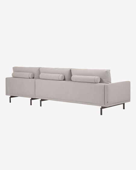 Sofá Galene 4 plazas con chaise longue derecho beige 314 cm