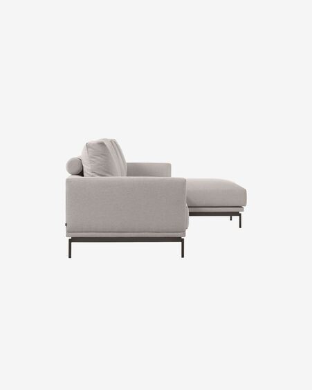Sofá Galene 4 plazas con chaise longue derecho beige 314 cm