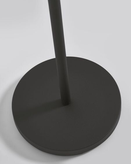 Lámpara de pie de exterior Amaray de acero con acabado negro