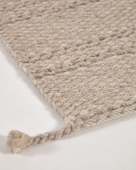Alfombra Kaie 100% PET beige 160 x 230 cm