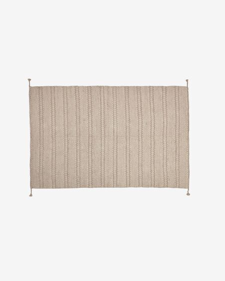 Alfombra Kaie 100% PET beige 160 x 230 cm