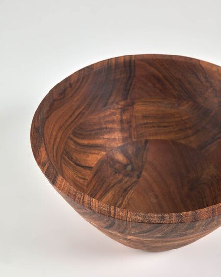 Bol grande Dhana madera maciza acacia
