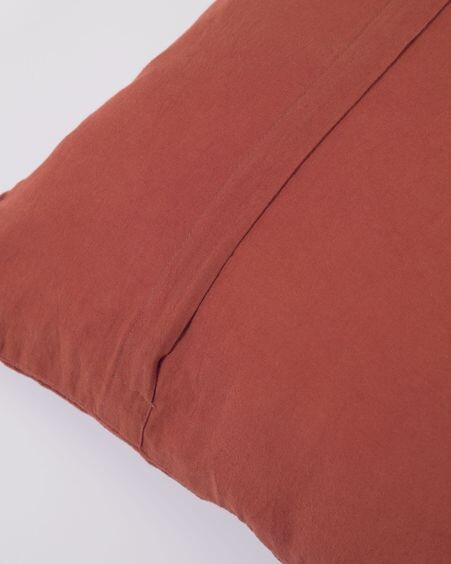 Funda cojín Cadenet de pana gruesa terracota 45 x 45 cm
