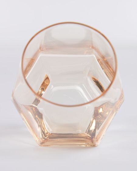 Vaso Lukina de vidrio naranja