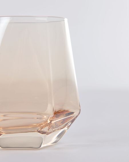 Vaso Lukina de vidrio naranja