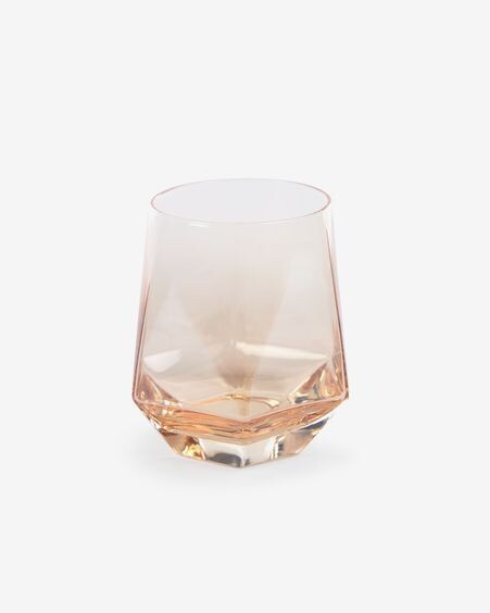 Vaso Lukina de vidrio naranja
