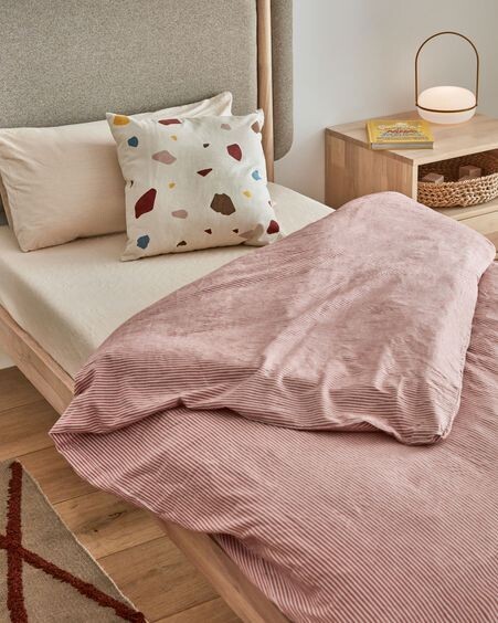 Set Giorgii funda nórdica, bajera y funda almohada 100% algodón GOTS 60 x 120 cm