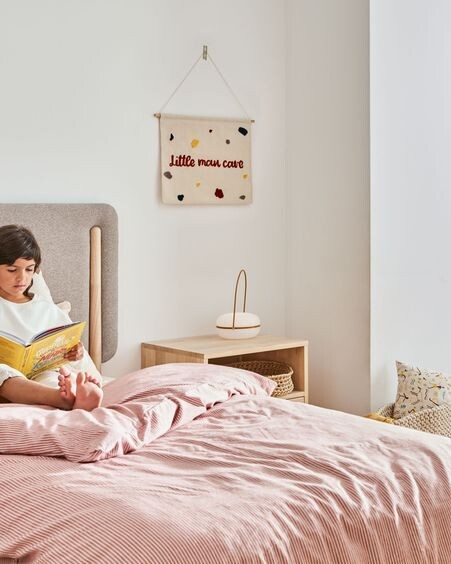 Set Giorgii funda nórdica, bajera y funda almohada 100% algodón GOTS 60 x 120 cm