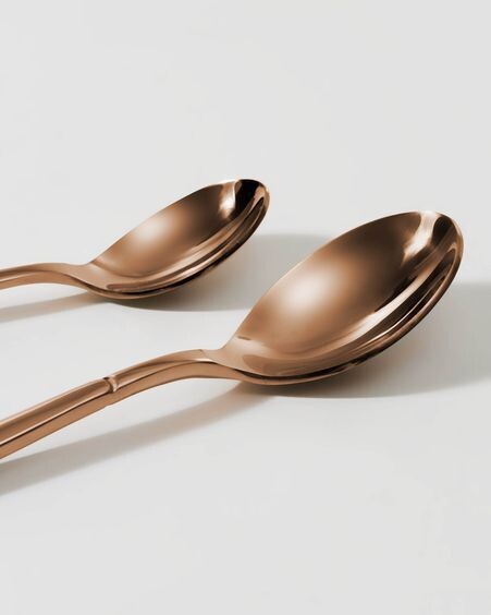 Set Kelda de 16 cubiertos cobre mango cuadrado