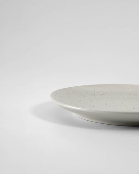 Plato de postre Aratani de cerámica gris claro