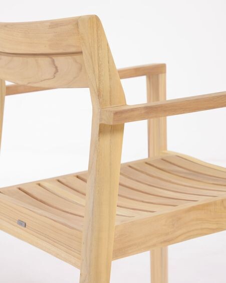 Silla de exterior Victoire de madera maciza de teca
