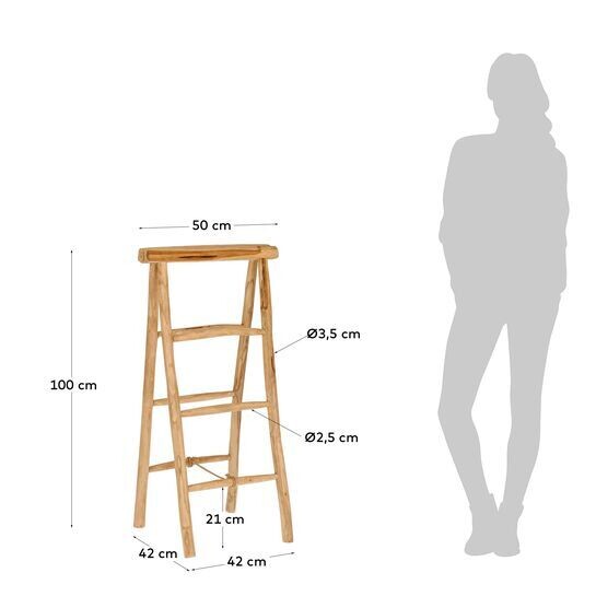 Toallero Marge de madera maciza de teca 50 x 100 cm