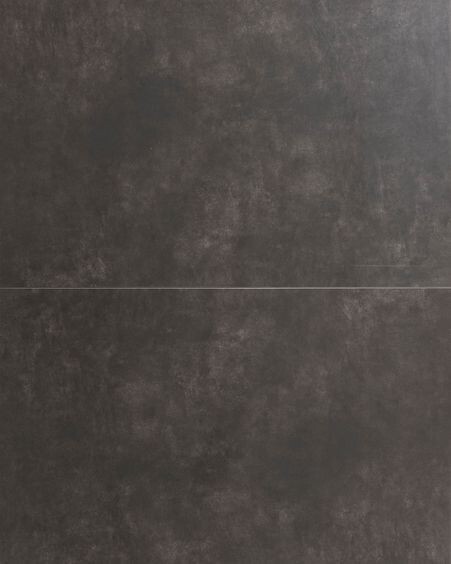 Mesa extensible Atminda 160 (210) x 90 cm porcelánico patas acero acabado negro