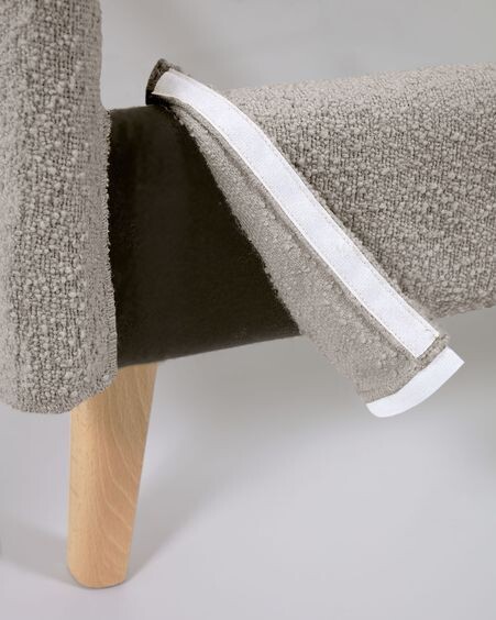 Funda cama Dyla de borreguito gris claro 160 x 200 cm