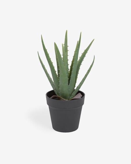 Planta artificial Aloe Vera con maceta negro 36 cm