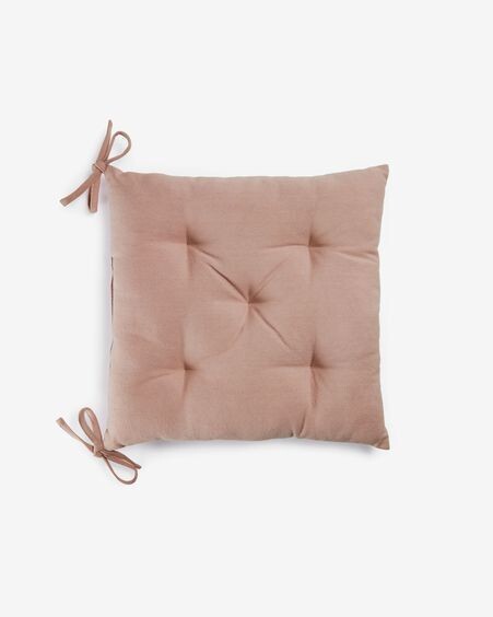 Cojín para silla Suyai 100% algodón rosa 45 x 45 cm