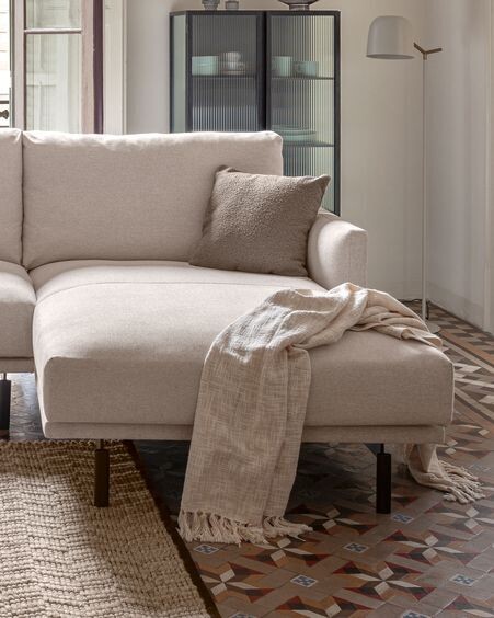 Manta Seila 100% algodón beige 130 x 170 cm