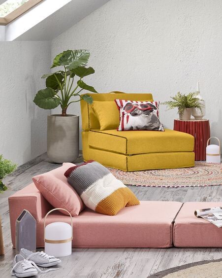 Puf cama Arty 70 x 89 (200) cm mostaza