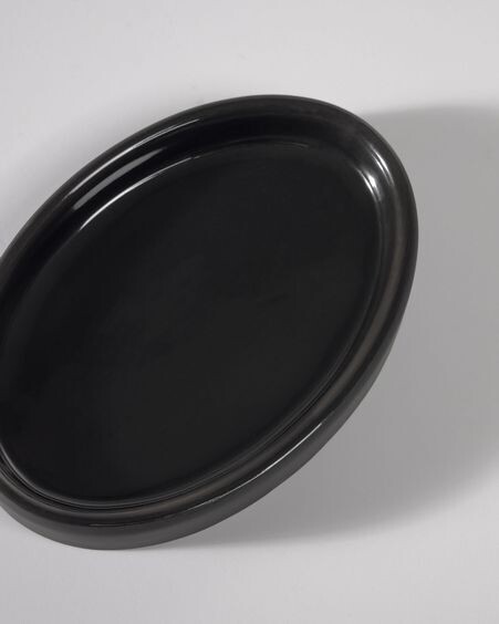Jabonera Riga de cerámica negro