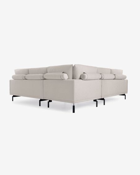 Sofá rinconero Galene 4 plazas beige 267 x 267 cm