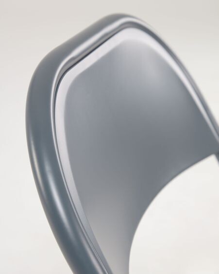 Silla plegable Aidana de metal gris oscuro