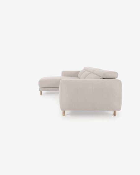 Sofá Singa 3 plazas con chaise longue derecho blanco 296 cm