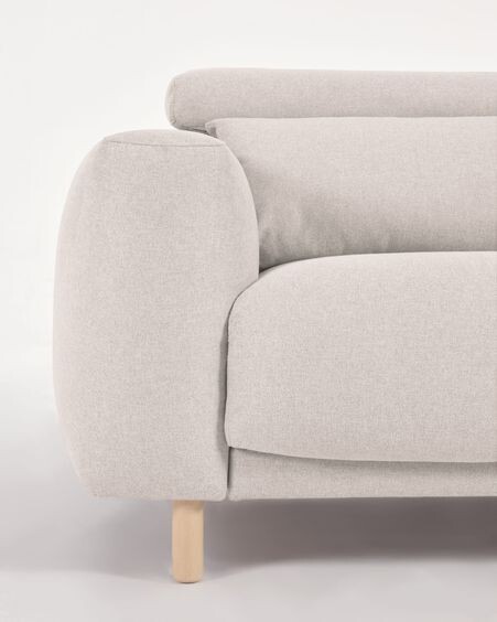 Sofá Singa 3 plazas con chaise longue derecho blanco 296 cm