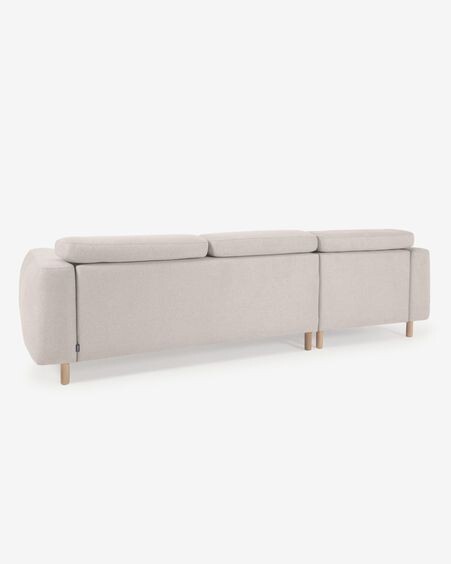 Sofá Singa 3 plazas con chaise longue derecho blanco 296 cm