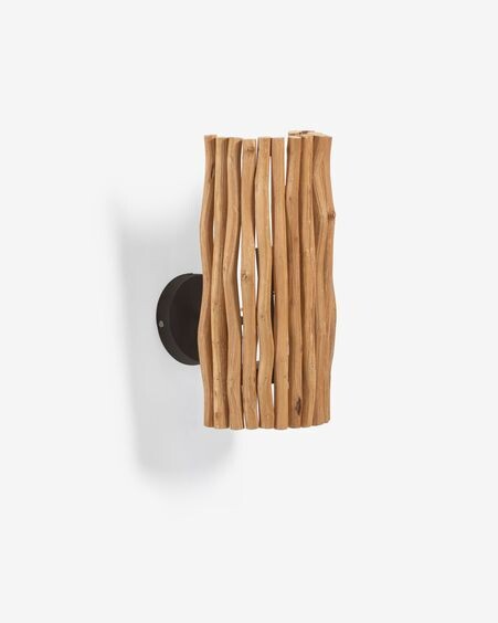 Aplique Crescencia de madera con acabado envejecido