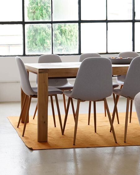 Mesa extensible Briva chapa de roble acabado natural 180 (230) x 90 cm