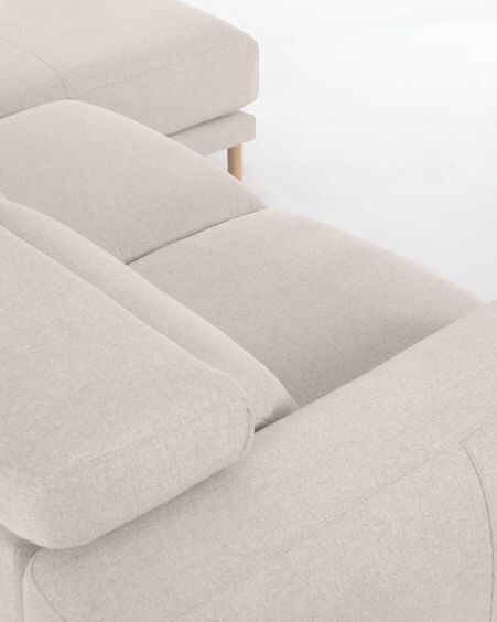 Sofá Singa 3 plazas con chaise longue derecho blanco 296 cm