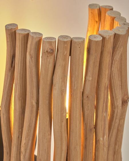 Aplique Crescencia de madera con acabado envejecido