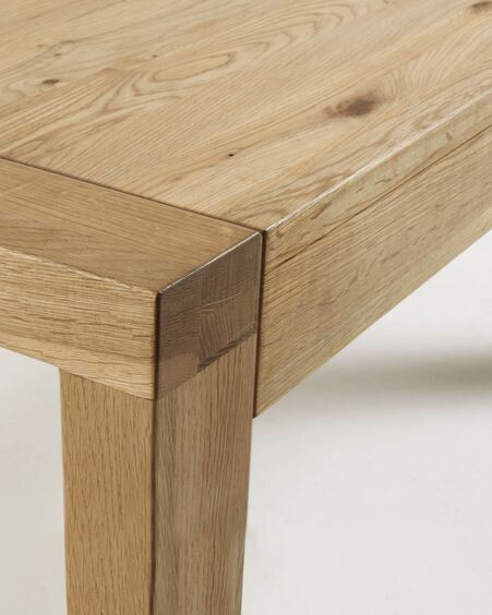 Mesa extensible Briva chapa de roble acabado natural 180 (230) x 90 cm