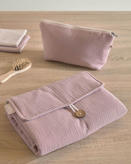 Neceser Breisa 100% algodón orgánico (GOTS) rosa