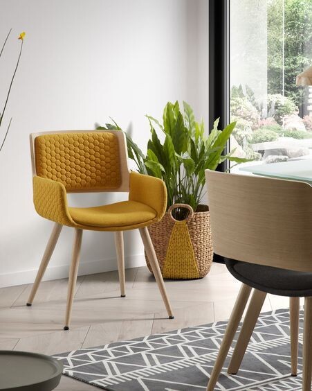 Silla Angie mostaza