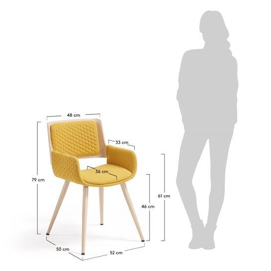 Silla Angie mostaza
