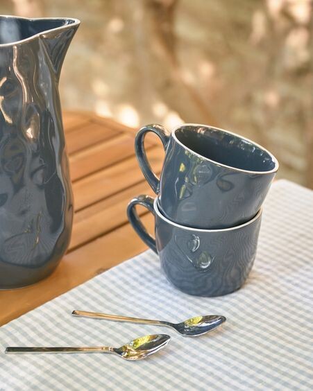 Taza Pontis de porcelana azul