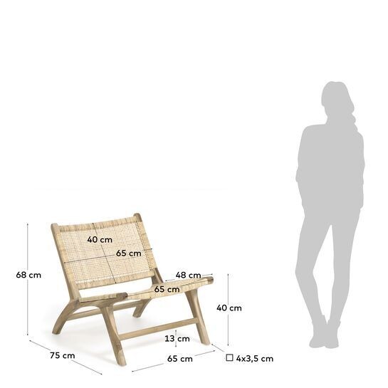 Sillón Beida madera maciza teca