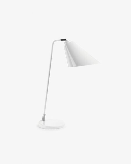 Lámpara de mesa Tipir de acero con acabado blanco