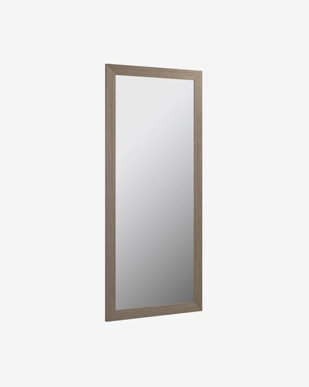 Espejo Yvaine de MDF con acabado nogal 80,5 x 180,5 cm