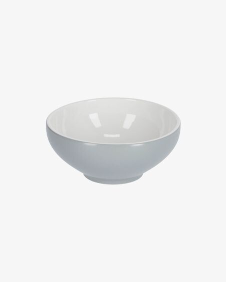 Bol Sadashi pequeño de porcelana blanco y gris