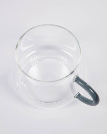 Vaso Laude de vidrio transparente y verde