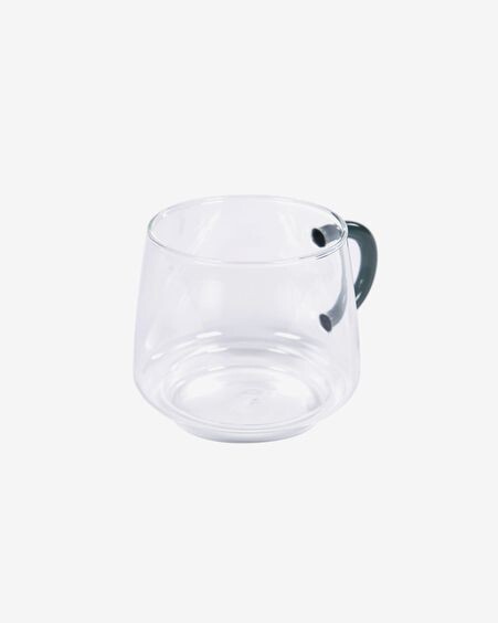 Vaso Laude de vidrio transparente y verde