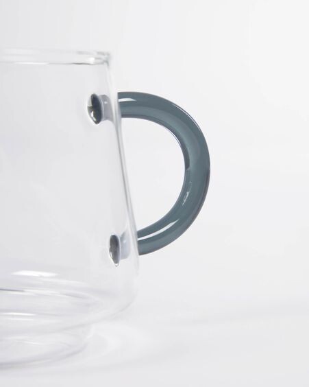 Vaso Laude de vidrio transparente y verde