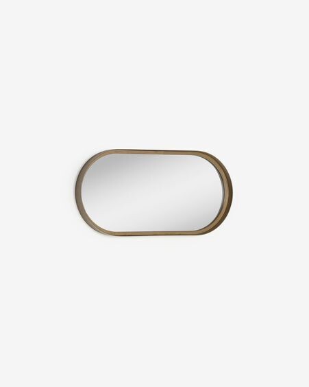 Espejo de pared Tiare metal dorado 31 x 61,5 cm