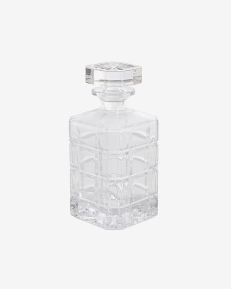 Botella de whisky Hina de vidrio transparente