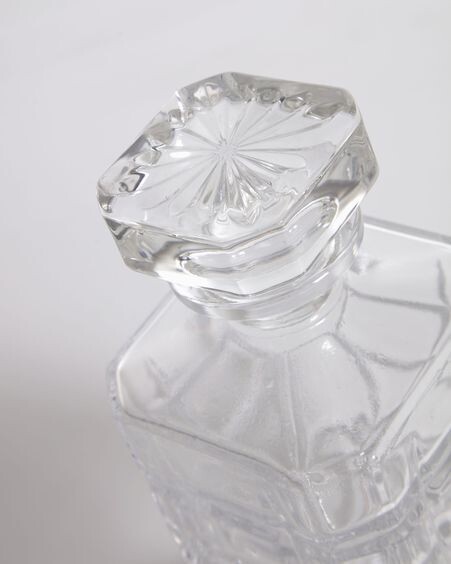 Botella de whisky Hina de vidrio transparente